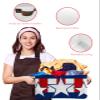 4th of July Storage Bins 2 Pack, Large Waterproof Storage Baskets for Shelves Closet, Blue Independence Day Red Striped White Star Storage Basket Foldable Storage Box Cube Storage Organizer view 4