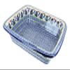 Blue Rose Polish Pottery - Blue Winter Bells Medium Rectangular Baker - 12.25" x 10" - Unique, Dishwasher Safe, & Durable Bakeware view 1