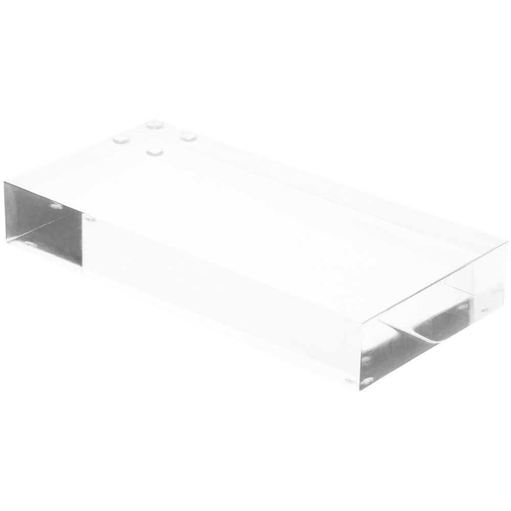 Plymor Clear Polished Acrylic Rectangular Display Block, 1" H x 3" W x 6" D (3 Pack)