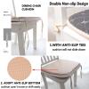 ZIBENE Chair Cushions for Dining Chairs 4 Pack, Kitchen Chair Pads Non Slip, Seat Cushion for Dining Room with Ties, U Shape Kitchen Seat Pads Plaid Pattern, 18x18 Dining Chair Cushions Set Grey view 4