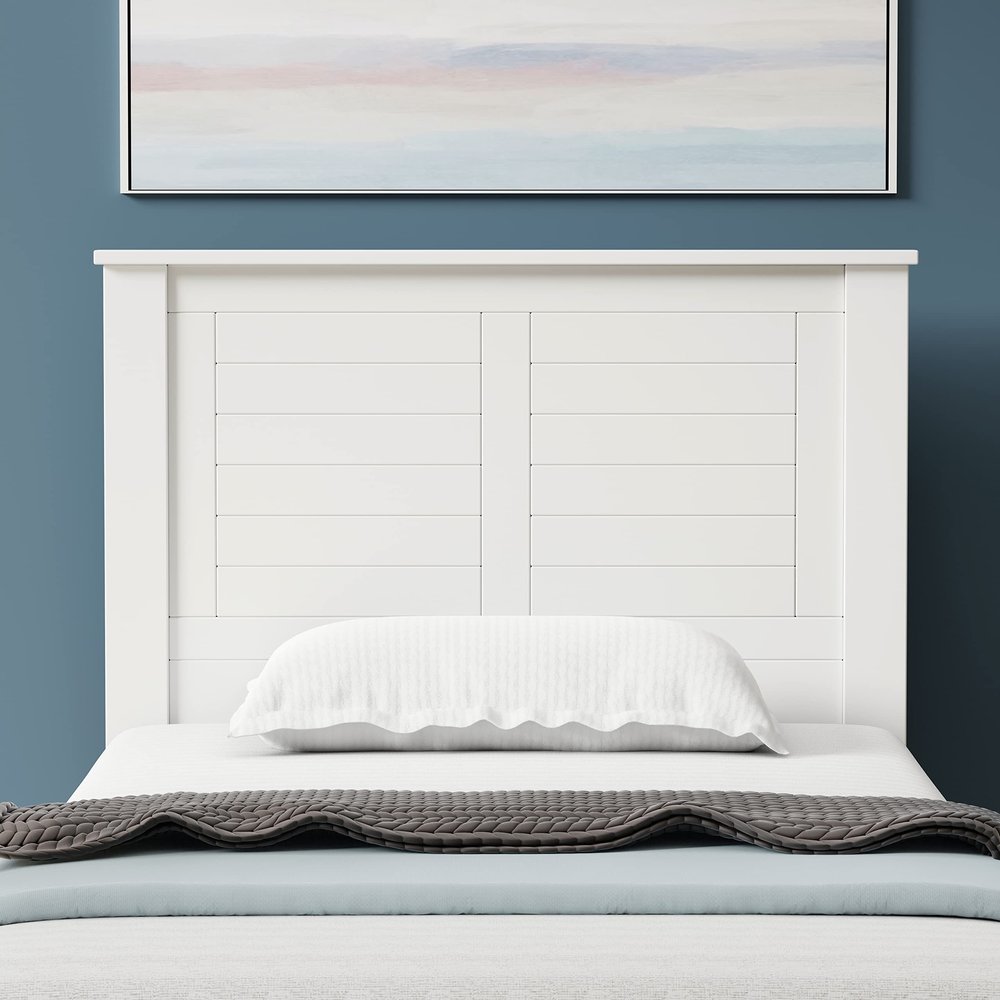 Campagne Wood Headboard, Twin, White