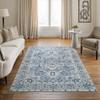 Bloom Rugs Caria Washable Non-Slip 4x6 Rug - Blue Traditional Area Rug for Living Room, Bedroom, Dining Room, and Kitchen - Exact Size: 4' x 6' view 1