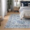 Bloom Rugs Caria Washable Non-Slip 4x6 Rug - Blue Traditional Area Rug for Living Room, Bedroom, Dining Room, and Kitchen - Exact Size: 4' x 6' view 2