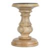 Ashland Wood Carved Pillar Candle Holder view 1