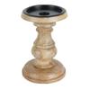 Ashland Wood Carved Pillar Candle Holder view 3