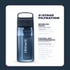 LifeStraw Go Series Water Bottle, Black/Clear, 1 L, 2PK view 2