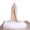 Tbest Canopy Bed Curtain,Round Dome Hanging Bed Canopy Net Curtain for Baby Kid Reading Playing (Khaki) view 3