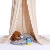 Tbest Canopy Bed Curtain,Round Dome Hanging Bed Canopy Net Curtain for Baby Kid Reading Playing (Khaki) view 4