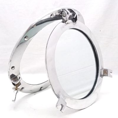 A HALLOWEEN STORE 12" Metal Crafted Aluminum Nautical Ship's Porthole Bathroom Decor Wall Mirror