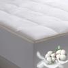 Simmons Feather Bed Twin Mattress Topper with 230TC Microfiber Shell - Skin Friendly Prime Feather Fiber Baffle Box Mattress Topper with 15 Skirt for Twin Size Bed - Plush Mattress Pad, 39x75 view 1