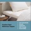Simmons Feather Bed Twin Mattress Topper with 230TC Microfiber Shell - Skin Friendly Prime Feather Fiber Baffle Box Mattress Topper with 15 Skirt for Twin Size Bed - Plush Mattress Pad, 39x75 view 2