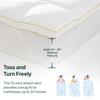 Simmons Feather Bed Twin Mattress Topper with 230TC Microfiber Shell - Skin Friendly Prime Feather Fiber Baffle Box Mattress Topper with 15 Skirt for Twin Size Bed - Plush Mattress Pad, 39x75 view 4