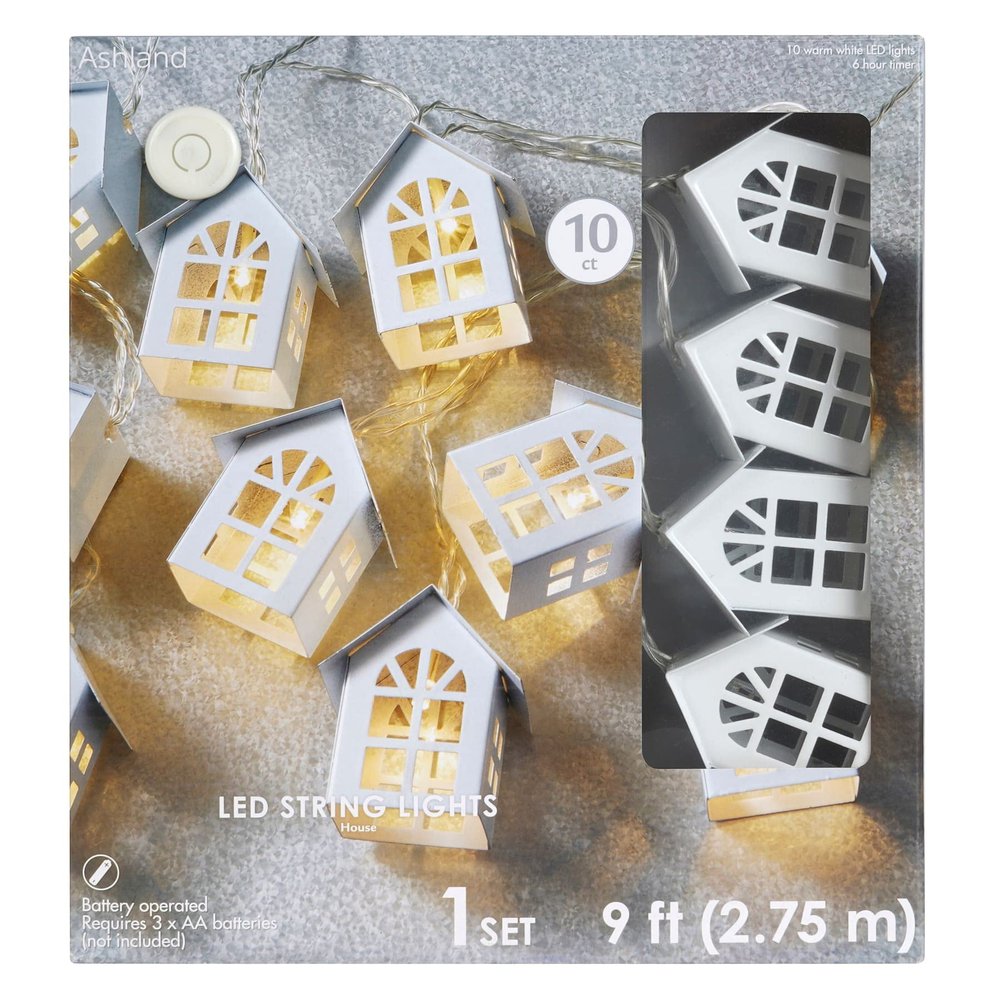 Ashland 10ct. Warm White LED White House String Lights
