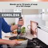 BLACK+DECKER Kitchen Wand Cordless Immersion Blender, 3 in 1 Multi Tool Set, Hand Blender with Charging Dock, Whisk, and Chopper, Grey (BCKM1013K01) view 4