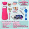 Ultimate Easy Baking Oven Bundle For Kids With 19 Items - Oven, 2 Refill Mixes, Apron, Hat, Bowl, Spatula, Whisk, 9 Stickers, Baking Pan & Tool (Heroic Hot Pink Baker Bundle) view 2