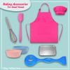 Ultimate Easy Baking Oven Bundle For Kids With 19 Items - Oven, 2 Refill Mixes, Apron, Hat, Bowl, Spatula, Whisk, 9 Stickers, Baking Pan & Tool (Heroic Hot Pink Baker Bundle) view 4
