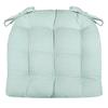 Barnett Home Decor Madrid Aqua Dining Chair Pad with Ties - Medium Size 18 Chair Cushion - Latex Foam Fill - Machine Washable, Reversible, 100% Cotton, Made in USA (Turquoise Gingham) view 1