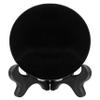 Black Obsidian Scrying Mirror 1.96 in (50 mm) Natural Obsidiana Negra Crystal Disc Plate with Stand, Feng Shui Alchemy Meditation Tools for Spiritual Practices Healing Yoga Divination Home Desk Decor view 1