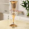 Vases for Flowers 50cm Elegant Metal Vase Gold Color Wedding Crystal Candelabras Metal Candlesticks Flower Bowl for Wedding Unique Flower Vase (Color : A1) view 2