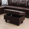 A Ainehome Ottoman, Modern Leather Ottoman for Living Room, Apartment and Small Space(Size: 28.5''x19''x17.5''H, B-Brown) view 1