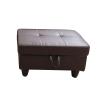 A Ainehome Ottoman, Modern Leather Ottoman for Living Room, Apartment and Small Space(Size: 28.5''x19''x17.5''H, B-Brown) view 3