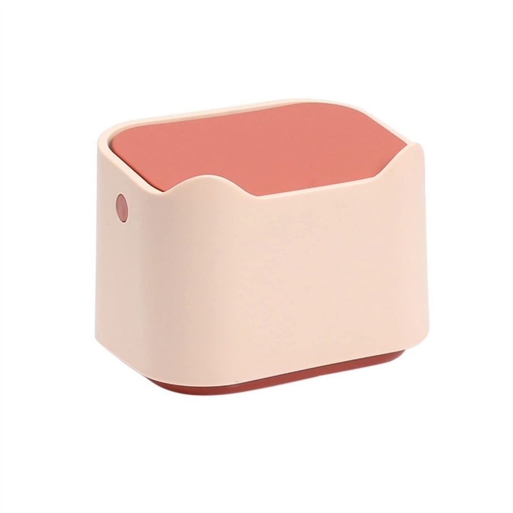 CANMNT Trash Can Desktop Garbage Basket Mini Small Waste Bins Home Table Plastic Trash Can Office Supplies Dustbins Sundries Barrel Box Trash Can Wastebasket