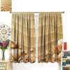 Starfish Curtains, Shoreline with Sand and Various Shells Tropical Aquatic Wildlife Theme, Window Curtains 2 Panel Set for Bedroom Living Room Kitchen Cafe Decor, 55x63 Inch. view 3