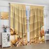 Starfish Curtains, Shoreline with Sand and Various Shells Tropical Aquatic Wildlife Theme, Window Curtains 2 Panel Set for Bedroom Living Room Kitchen Cafe Decor, 55x63 Inch. view 4
