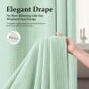 Dynamene Long Waffle Shower Curtain 256 GSM Heavy Fabric 72x78 Mint Green view 4