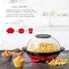 Automatic Stirring Popcorn Maker Popper, Electric Hot Oil Popcorn Machine with Measuring Cap & Built-in Reversible Serving Bowl, Great for Home Party Kids-2 view 2