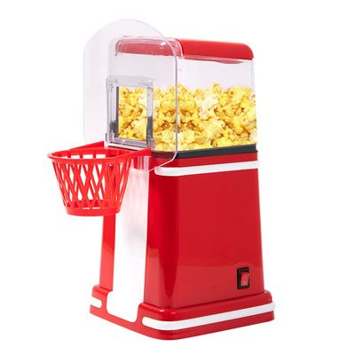 1200W Hot Air Popcorn Maker No Oil Fat-Free Popper Machine Kitchen Retro Style Movie Film Night Delicious Tasty Snack