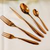 20 Piece Rose Gold Flatware Set Service for 4, 18/10 Stainless Steel Heavy Duty Silverware Cutlery Set, Modern & Elegant Design for Home/Hotel/Wedding, Dishwasher Safe (20-Piece for 4) view 1