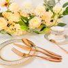 20 Piece Rose Gold Flatware Set Service for 4, 18/10 Stainless Steel Heavy Duty Silverware Cutlery Set, Modern & Elegant Design for Home/Hotel/Wedding, Dishwasher Safe (20-Piece for 4) view 3