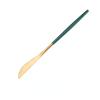 Knife, fork and spoon three-piece set Western food steak knife and fork dark green gold knife and fork spoon chopsticks gift set Dark green gold dinner knife view 1