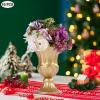 10pcs Gold Vase Centerpiece for Tables Wedding Flower Vase for Centerpieces Metal Mini Centerpieces Trumpet Pedestal Vase for Wedding Birthday Party Anniversary Event Decoration (6.3inch Tall) view 3