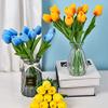 HOAZIACEHN Tulips Artificial Fake Flowers, 10PCS Multicolor Artificial Tulips Flowers, Artificial Tulip Flower Mini for Party Office Wedding Bouquets Centerpieces Table Gift (White) view 2