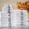 Superior Turkish Cotton Ultra-Plush 6-Piece Towel Set, Ideal for Master Bath, Guest Bathroom, Fast Drying, Shower, Spa, Face/Washcloths, Hand, Bath Towels, Absorbent, Home Basics, White view 4