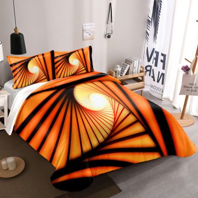 QQXX 3D Vortex Duvet Cover Set with Pillowcases, Ultra Soft Microfiber Comforter Cover Sets,Breathable Washed Printed Bedding Set for Teens Bedroom Decor(Full(79"x90"), A)