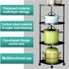 Rotating Shelf Kitchen Storage Rack Vegetable Rack Corner Shelf Metal Storage Shelves Heavy Duty Height Steel Standing Pot Rack view 2