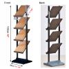 Magazine Rack 4 Layer Magazine Holder Vertical Rack, Commercial Leaflets Brochure Display Stand for School Libraries, Portable Publicity Storage Racks view 3