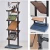 Magazine Rack 4 Layer Magazine Holder Vertical Rack, Commercial Leaflets Brochure Display Stand for School Libraries, Portable Publicity Storage Racks view 4