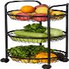 Storage Rack Kitchen Fruit Vegetable Rack 3 Tier Rolling Fruit Basket with Wheels Multifunctional Fruit and Vegetable Storage Rack Rolling Storage Cart Trolley Kitchen Shelf for Kitchen Bathroom Livin view 1