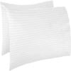 400 Thread Count Fitted Sheets Set of 3 Piece - Luxury and Extra Soft 100% Egyptian Cotton Sheets with 16" Deep Pocket Mattress Covers & Protectors - White Stripe,Full-XXL Size. view 2