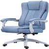 Katzowen Home Office Chair Swivel Desk Chair Gaming Chair with 74 cm High Back Large Seat and Tilt Function Office Chair Linen Fabric Relax Completely (Color : Light Blue) view 1