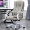 Katzowen Home Office Chair Swivel Desk Chair Gaming Chair with 74 cm High Back Large Seat and Tilt Function Office Chair Linen Fabric Relax Completely (Color : Light Blue) view 2