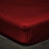 400 Thread Count Fitted Sheets Set of 3 Piece - Luxury and Extra Soft 100% Egyptian Cotton Sheets with 15" Deep Pocket Mattress Covers & Protectors - Burgundy Stripe,Olympic Queen Size. view 1