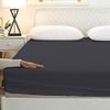 400 Thread Count Fitted Sheets Set of 3 Piece - Luxury and Extra Soft 100% Egyptian Cotton Sheets with 16" Deep Pocket Mattress Covers & Protectors - Dark Grey Solid,Full-XL Size. view 2