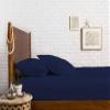 400 Thread Count Fitted Sheets Set of 3 Piece - Luxury and Extra Soft 100% Egyptian Cotton Sheets with 16" Deep Pocket Mattress Covers & Protectors - Navy Blue Solid,Olympic Queen Size. view 1