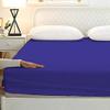 400 Thread Count Fitted Sheets Set of 3 Piece - Luxury and Extra Soft 100% Egyptian Cotton Sheets with 30" Deep Pocket Mattress Covers & Protectors - Royal Blue Solid,Olympic Queen Size. view 2