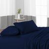 400 Thread Count Fitted Sheets Set of 3 Piece - Luxury and Extra Soft 100% Egyptian Cotton Sheets with 22" Deep Pocket Mattress Covers & Protectors - Navy Blue Stripe,Twin-XXL Size. view 2